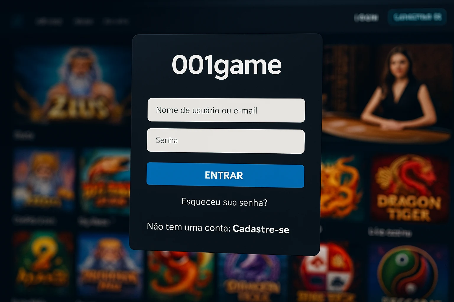 Não Perca tempo, o rRgistro na site 001GAME